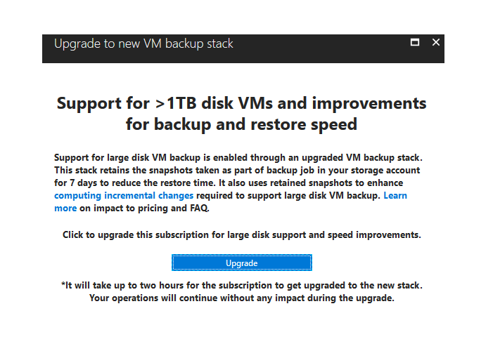 Wichtige Neuigkeiten zu Azure Backup
