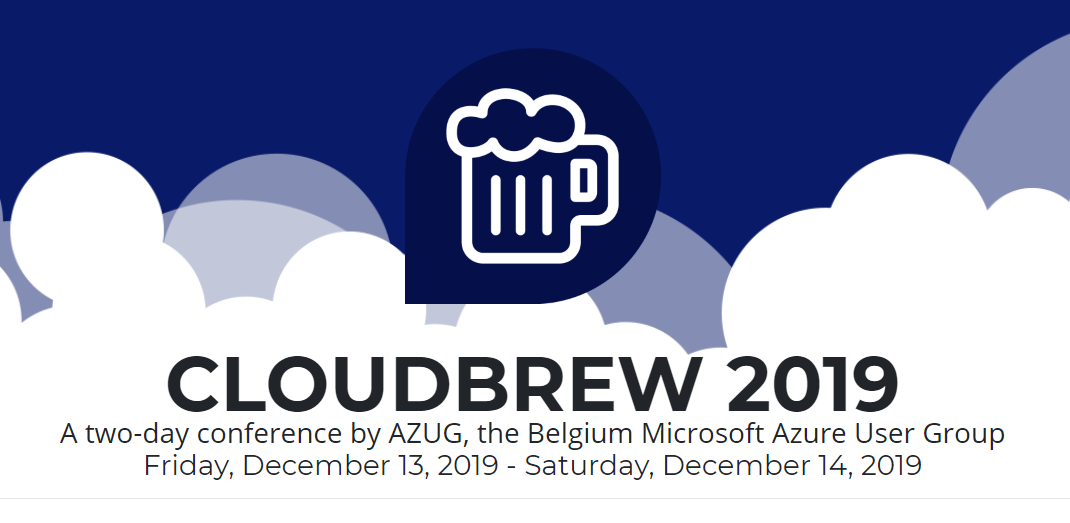 Speaking at Cloud Brew 2019 Mechelen Belgium