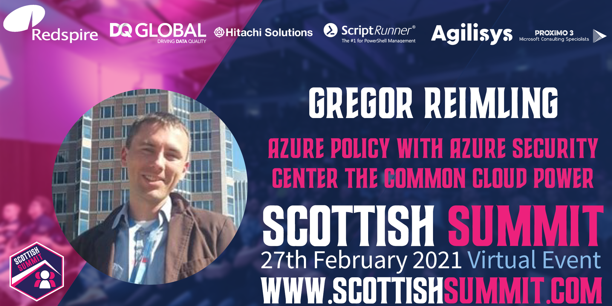 Speaking at Scottish Summit 2021 about Azure Policy and Azure Security Center
