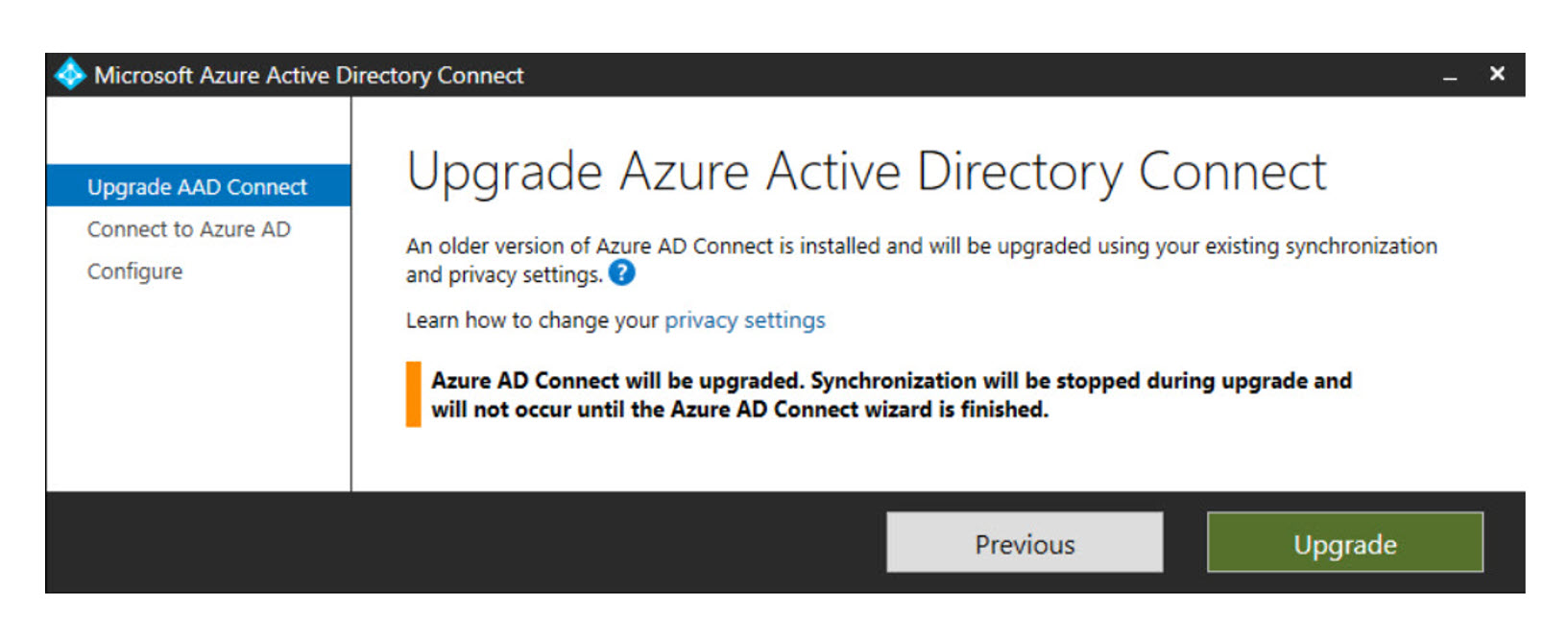 AZURE AD Connect Release 1.6.4.0 is available and moves synchronization to new Azure AD V2 endpoint and fixed a Bug in 1.6.2.4