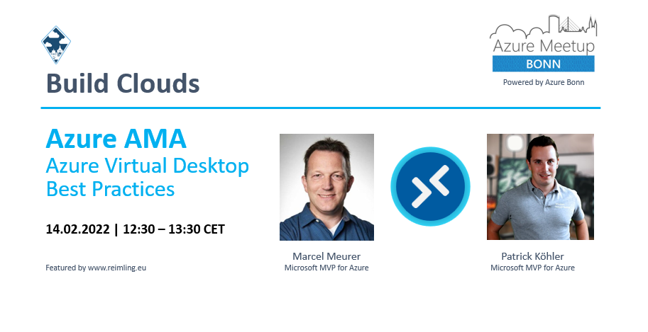 Azure AMA - Azure Virtual Desktop Best Practices #AVD with Marcel Meurer and Patrick Koehler