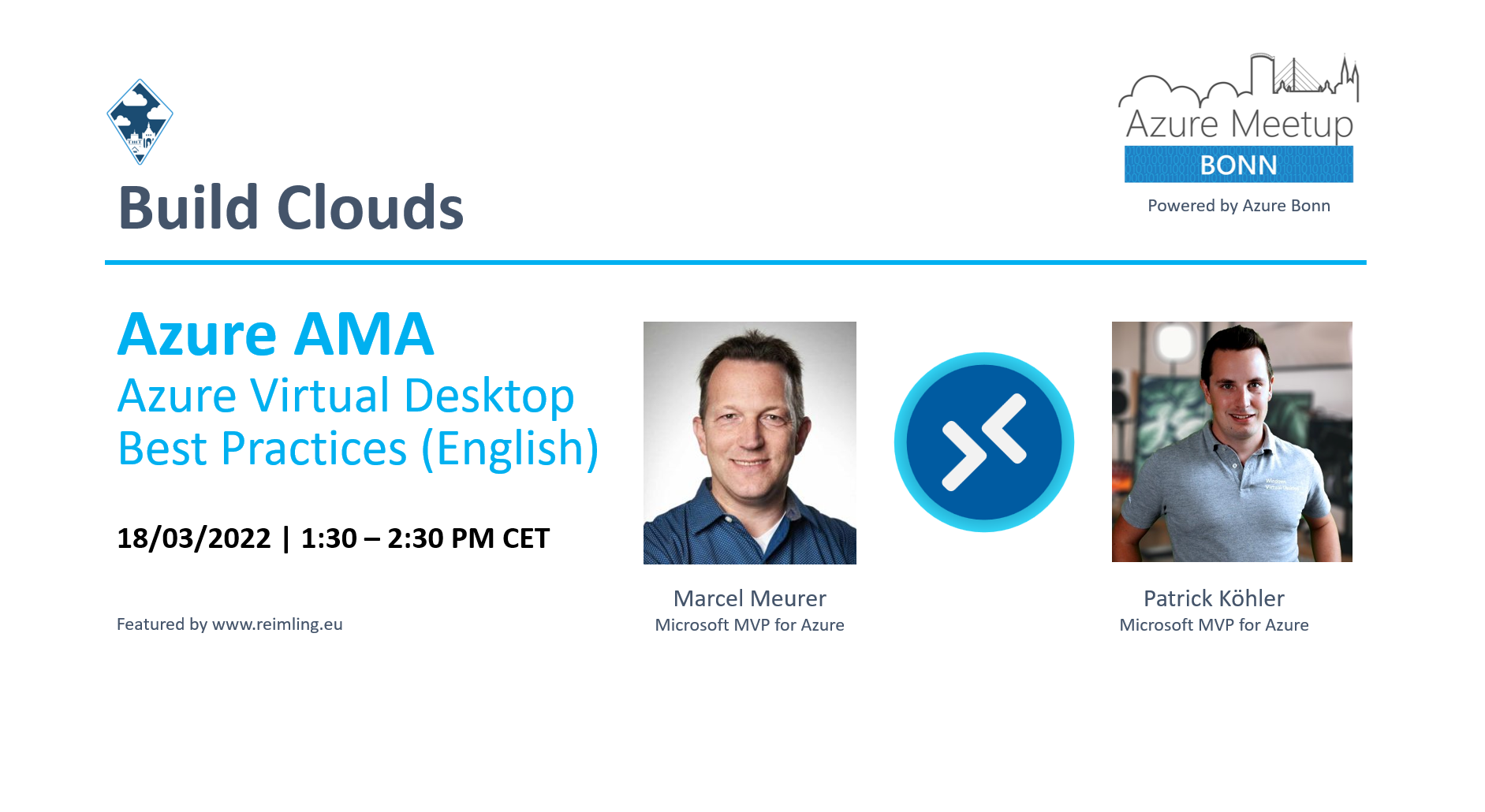 Azure AMA - Azure Virtual Desktop Best Practices #AVD with Marcel Meurer and Patrick Koehler - English Edition